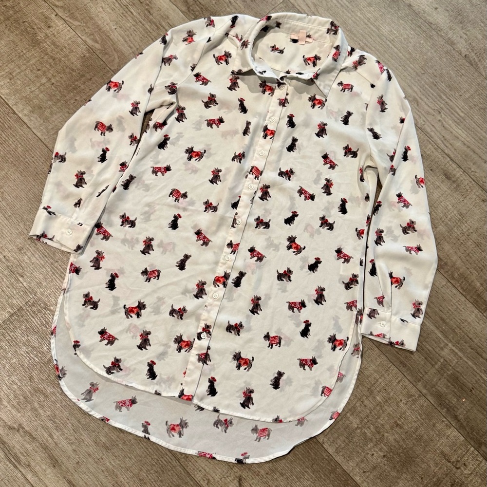 Holiday Patterned tunic blouse